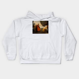 The Death of Saint Louis by Ary Scheffer Kids Hoodie